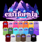 Pet Dog & Cat Screen Printed Shirt, "California Alpine Pawscape"