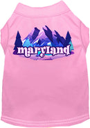 Pet Dog & Cat Screen Printed Shirt, "Maryland Alpine Pawscape"