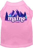 Pet Dog & Cat Screen Printed Shirt, "Maine Alpine Pawscape"