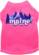 Pet Dog & Cat Screen Printed Shirt, "Maine Alpine Pawscape"