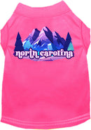 Pet Dog & Cat Screen Printed Shirt, "North Carolina Alpine Pawscape"