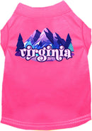 Pet Dog & Cat Screen Printed Shirt, "Virginia Alpine Pawscape"