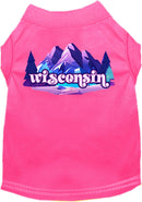Pet Dog & Cat Screen Printed Shirt, "Wisconsin Alpine Pawscape"