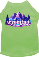 Pet Dog & Cat Screen Printed Shirt, "Wyoming Alpine Pawscape"