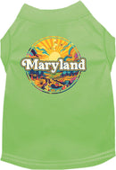 Pet Dog & Cat Screen Printed Shirt, "Maryland Trippy Peaks"