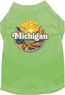 Pet Dog & Cat Screen Printed Shirt, "Michigan Trippy Peaks"