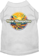 Pet Dog & Cat Screen Printed Shirt, "New Hampshire Trippy Peaks"