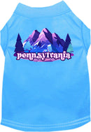 Pet Dog & Cat Screen Printed Shirt, "Pennsylvania Alpine Pawscape"