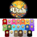 Pet Dog & Cat Screen Printed Shirt, "Utah Trippy Peaks"