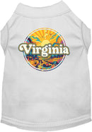 Pet Dog & Cat Screen Printed Shirt, "Virginia Trippy Peaks"