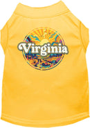 Pet Dog & Cat Screen Printed Shirt, "Virginia Trippy Peaks"