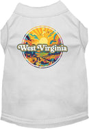 Pet Dog & Cat Screen Printed Shirt, "West Virginia Trippy Peaks"