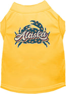 Pet Dog & Cat Screen Printed Shirt for Small to Medium Pets (Sizes XS-XL), "Alaska Retro Crabs"