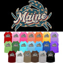 Pet Dog & Cat Screen Printed Shirt for Medium to Large Pets (Sizes 2XL-6XL), "Maine Retro Crabs"