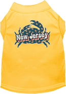 Pet Dog & Cat Screen Printed Shirt for Small to Medium Pets (Sizes XS-XL), "New Jersey Retro Crabs"