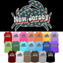 Pet Dog & Cat Screen Printed Shirt for Medium to Large Pets (Sizes 2XL-6XL), "New Jersey Retro Crabs"