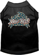Pet Dog & Cat Screen Printed Shirt for Small to Medium Pets (Sizes XS-XL), "New York Retro Crabs"