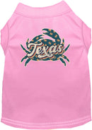 Pet Dog & Cat Screen Printed Shirt for Medium to Large Pets (Sizes 2XL-6XL), "Texas Retro Crabs"