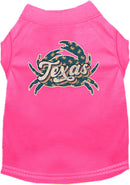 Pet Dog & Cat Screen Printed Shirt for Small to Medium Pets (Sizes XS-XL), "Texas Retro Crabs"