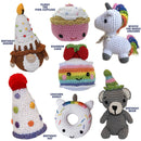 Knit Knacks Organic Cotton Pet & Dog Toys, "Happy Birthday"