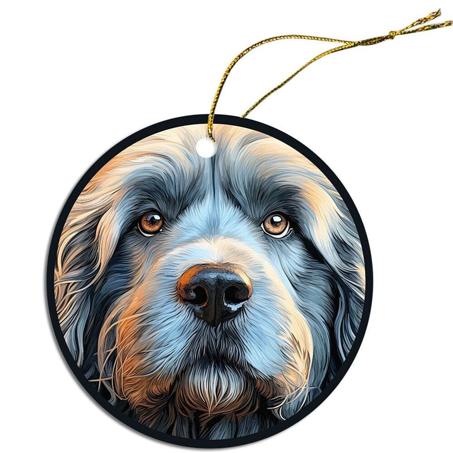 Dog Breed Specific Round Christmas Ornament, 