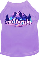 Pet Dog & Cat Screen Printed Shirt, "California Alpine Pawscape"