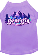 Pet Dog & Cat Screen Printed Shirt, "Georgia Alpine Pawscape"