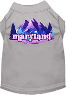 Pet Dog & Cat Screen Printed Shirt, "Maryland Alpine Pawscape"