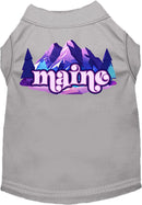 Pet Dog & Cat Screen Printed Shirt, "Maine Alpine Pawscape"