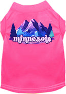 Pet Dog & Cat Screen Printed Shirt, "Minnesota Alpine Pawscape"