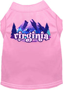 Pet Dog & Cat Screen Printed Shirt, "Virginia Alpine Pawscape"