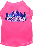 Pet Dog & Cat Screen Printed Shirt, "Wyoming Alpine Pawscape"