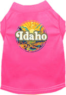 Pet Dog & Cat Screen Printed Shirt, "Idaho Trippy Peaks"