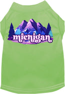 Pet Dog & Cat Screen Printed Shirt, "Michigan Alpine Pawscape"