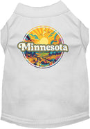 Pet Dog & Cat Screen Printed Shirt, "Minnesota Trippy Peaks"