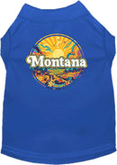 Pet Dog & Cat Screen Printed Shirt, "Montana Trippy Peaks"