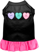 Pet Dog & Cat Screen Printed Dress "Anti Valentines Hearts"