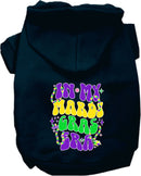 Pet Dog & Cat Screen Printed Hoodie for Medium to Large Pets (Sizes 2XL-6XL), "In My Mardi Gras Era"