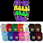 Pet Dog & Cat Screen Printed Hoodie for Medium to Large Pets (Sizes 2XL-6XL), "In My Mardi Gras Era"