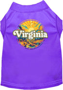 Pet Dog & Cat Screen Printed Shirt, "Virginia Trippy Peaks"