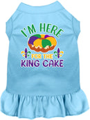 Pet Dog & Cat Screen Printed Dress "I'm Here For The King Cake"