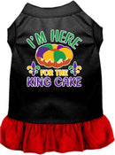 Pet Dog & Cat Screen Printed Dress "I'm Here For The King Cake"