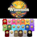 Pet Dog & Cat Screen Printed Shirt, "Wisconsin Trippy Peaks"