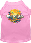 Pet Dog & Cat Screen Printed Shirt, "West Virginia Trippy Peaks"