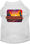 Pet Dog & Cat Screen Printed Shirt for Medium to Large Pets (Sizes 2XL-6XL), "Oklahoma Neon Desert"