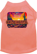 Pet Dog & Cat Screen Printed Shirt for Medium to Large Pets (Sizes 2XL-6XL), "Oklahoma Neon Desert"