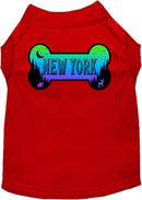 Pet Dog & Cat Screen Printed Shirt for Small to Medium Pets (Sizes XS-XL), "New York Mountain Shades"