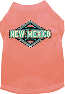 Pet Dog & Cat Screen Printed Shirt for Small to Medium Pets (Sizes XS-XL), "New Mexico Peach Aztec"