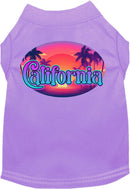 Pet Dog & Cat Screen Printed Shirt for Medium to Large Pets (Sizes 2XL-6XL), "California Classic Beach"