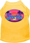 Pet Dog & Cat Screen Printed Shirt for Small to Medium Pets (Sizes XS-XL), "Florida Classic Beach"